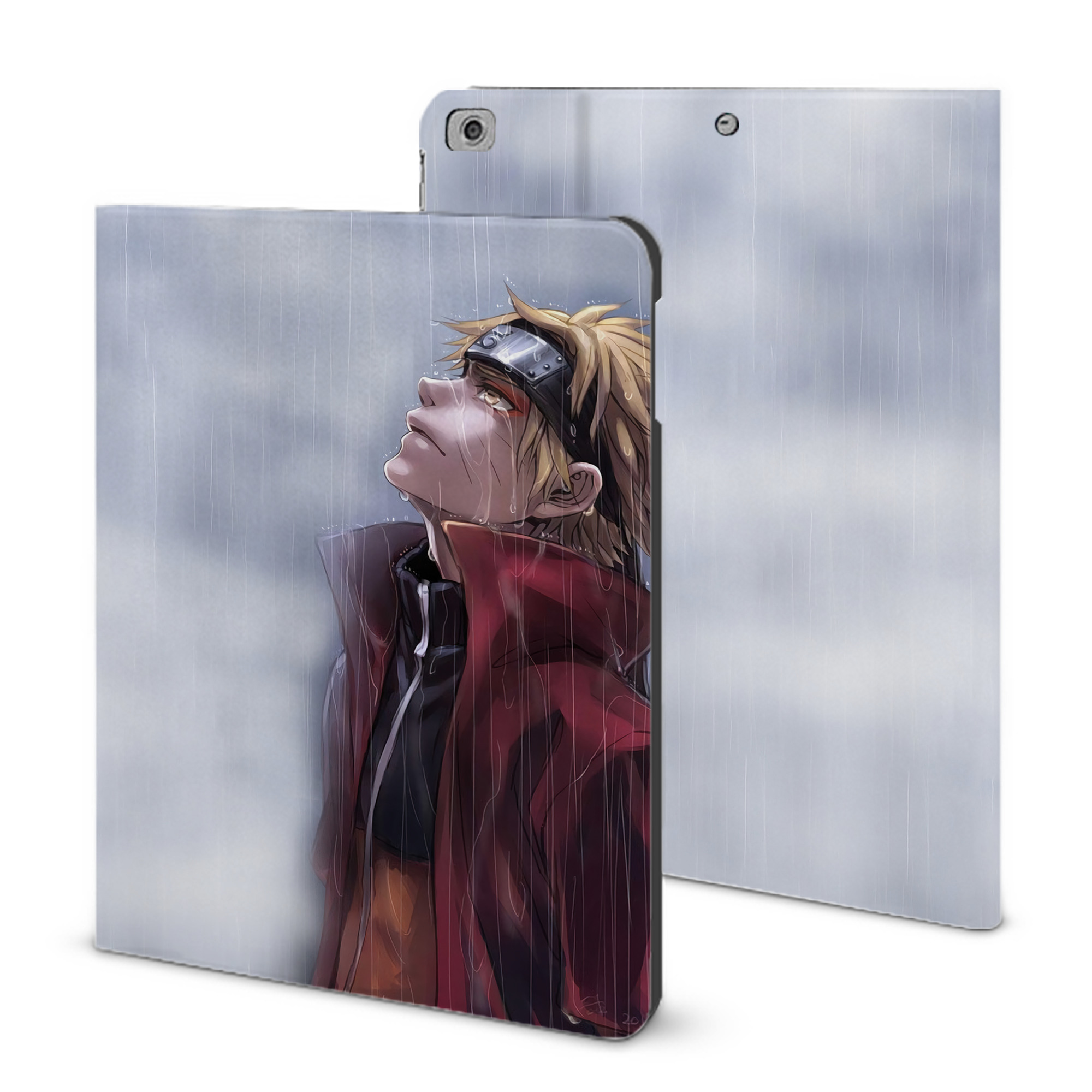 （画像用） NARUTO -ナルト- NARUTO -ナルト- 疾風伝 IPad ケース ブック型 PUレザー TPU 耐衝撃 軽量 薄型 ペン収納なし 全面保護 IPad 各モデル対応